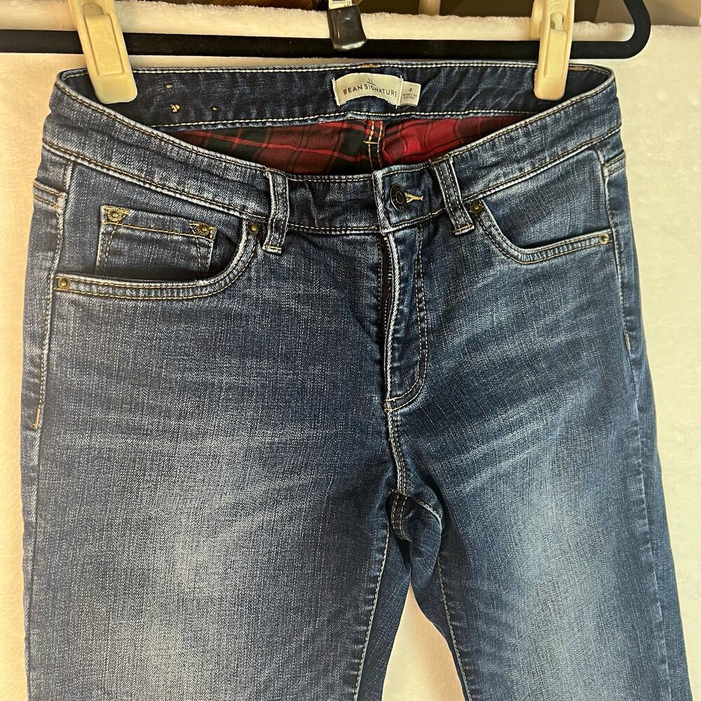 L.L.Bean Bean Signature Slim Straight Jeans 28x30 Blue Medium Wash Stretch